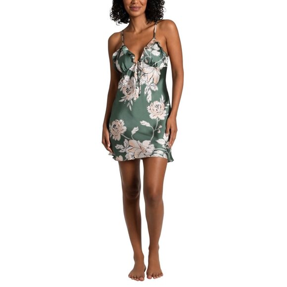 Midnight Bakery Other - NWT Midnight Bakery Womens Fiji Ruffled Open-Back Chemise FIJ110 Green S